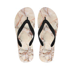Brown Beige Marble Print Flip Flops