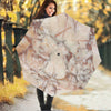 Brown Beige Marble Print Foldable Umbrella