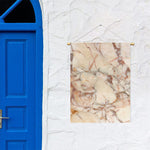 Brown Beige Marble Print Garden Flag