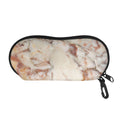Brown Beige Marble Print Glasses Case