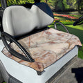 Brown Beige Marble Print Golf Cart Seat Cover