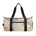 Brown Beige Marble Print Gym Bag