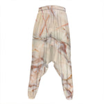 Brown Beige Marble Print Hammer Pants