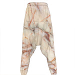 Brown Beige Marble Print Hammer Pants