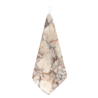 Brown Beige Marble Print Hand Towel
