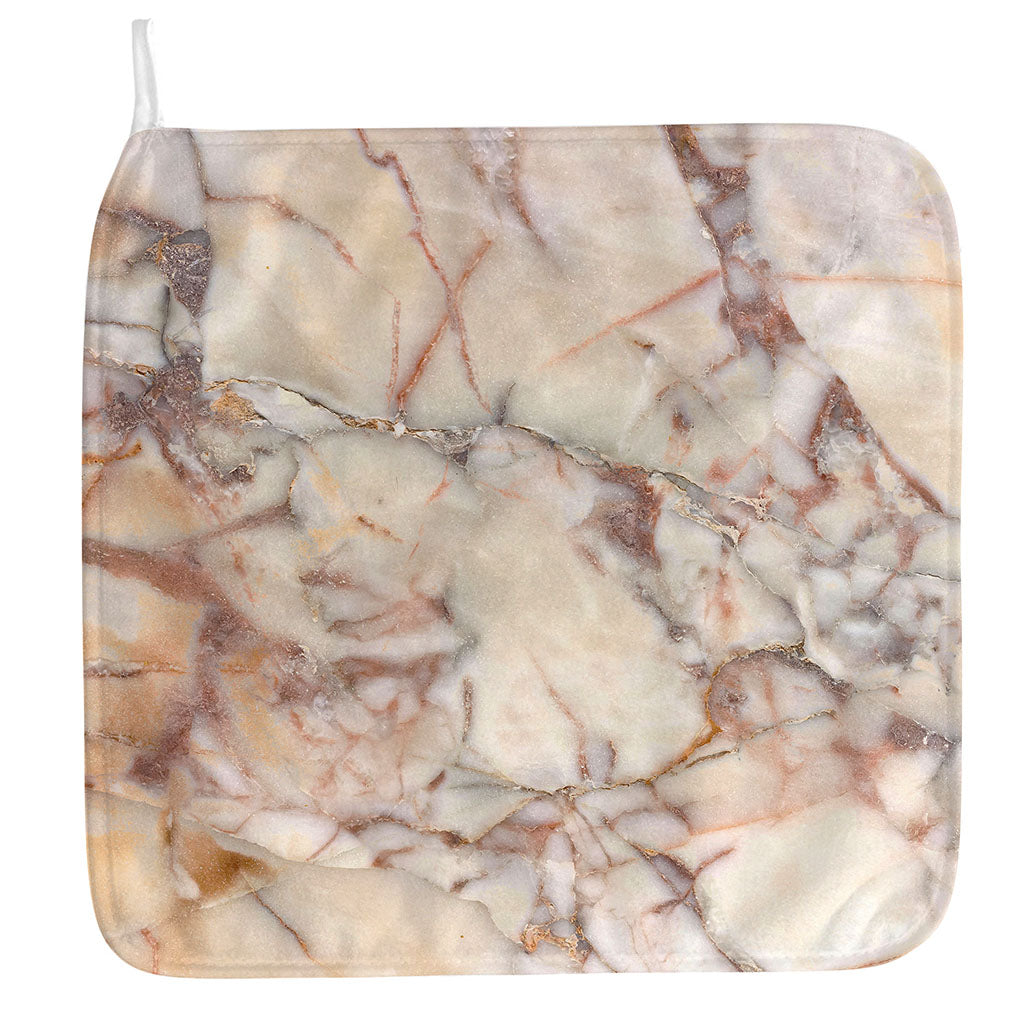 Brown Beige Marble Print Hand Towel