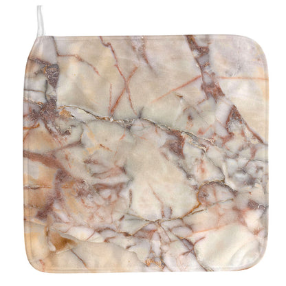 Brown Beige Marble Print Hand Towel