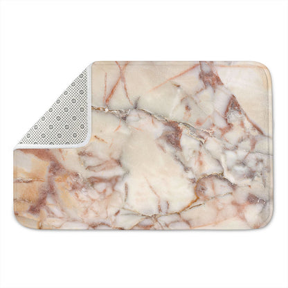 Brown Beige Marble Print Indoor Door Mat