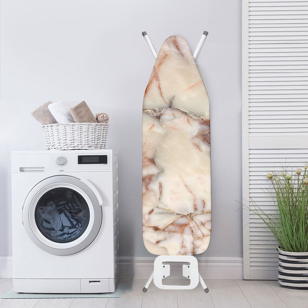 Brown Beige Marble Print Ironing Board Cover