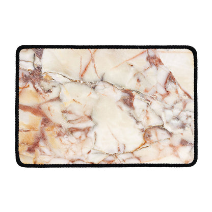 Brown Beige Marble Print Kitchen Mat