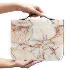 Brown Beige Marble Print Leather Bible Cover