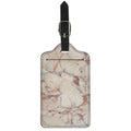Brown Beige Marble Print Luggage Tag