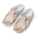 Brown Beige Marble Print Mesh Casual Shoes