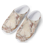 Brown Beige Marble Print Mesh Casual Shoes