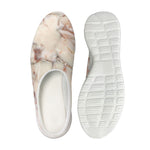 Brown Beige Marble Print Mesh Casual Shoes