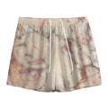 Brown Beige Marble Print Mesh Shorts