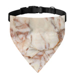 Brown Beige Marble Print Over The Collar Dog Bandana