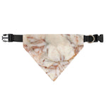 Brown Beige Marble Print Over The Collar Dog Bandana