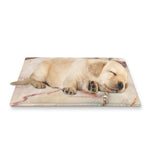 Brown Beige Marble Print Pet Cooling Mat Cover