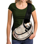 Brown Beige Marble Print Pet Sling Carrier