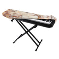 Brown Beige Marble Print Piano Keyboard Cover