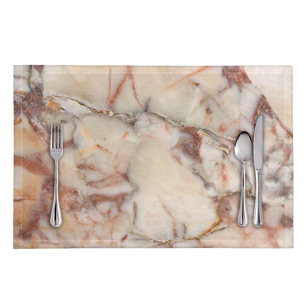 Brown Beige Marble Print Placemat