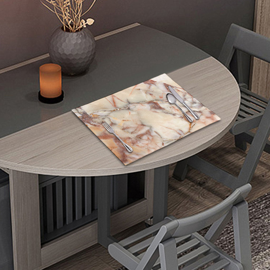 Brown Beige Marble Print Placemat
