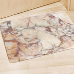 Brown Beige Marble Print Polyester Doormat
