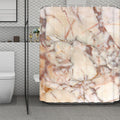 Brown Beige Marble Print Polyester Shower Curtain