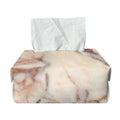 Brown Beige Marble Print Rectangle Tissue Box Cover