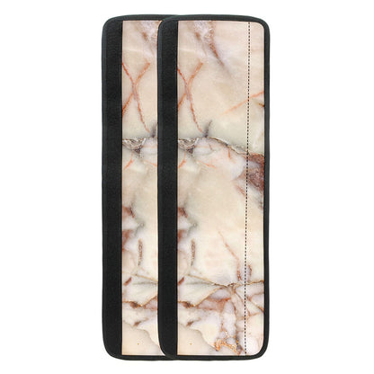 Brown Beige Marble Print Refrigerator Handle Covers