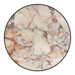 Brown Beige Marble Print Round Floor Mat