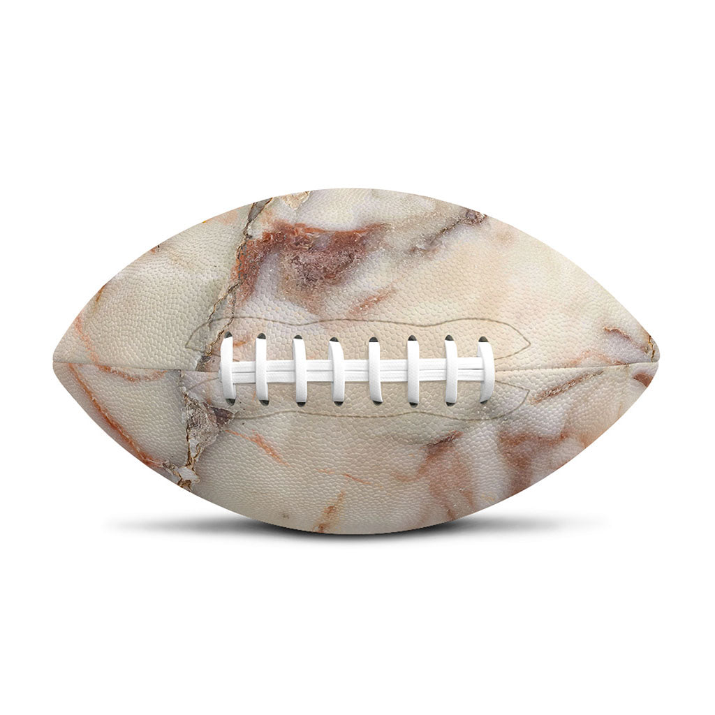 Brown Beige Marble Print Rugby Ball