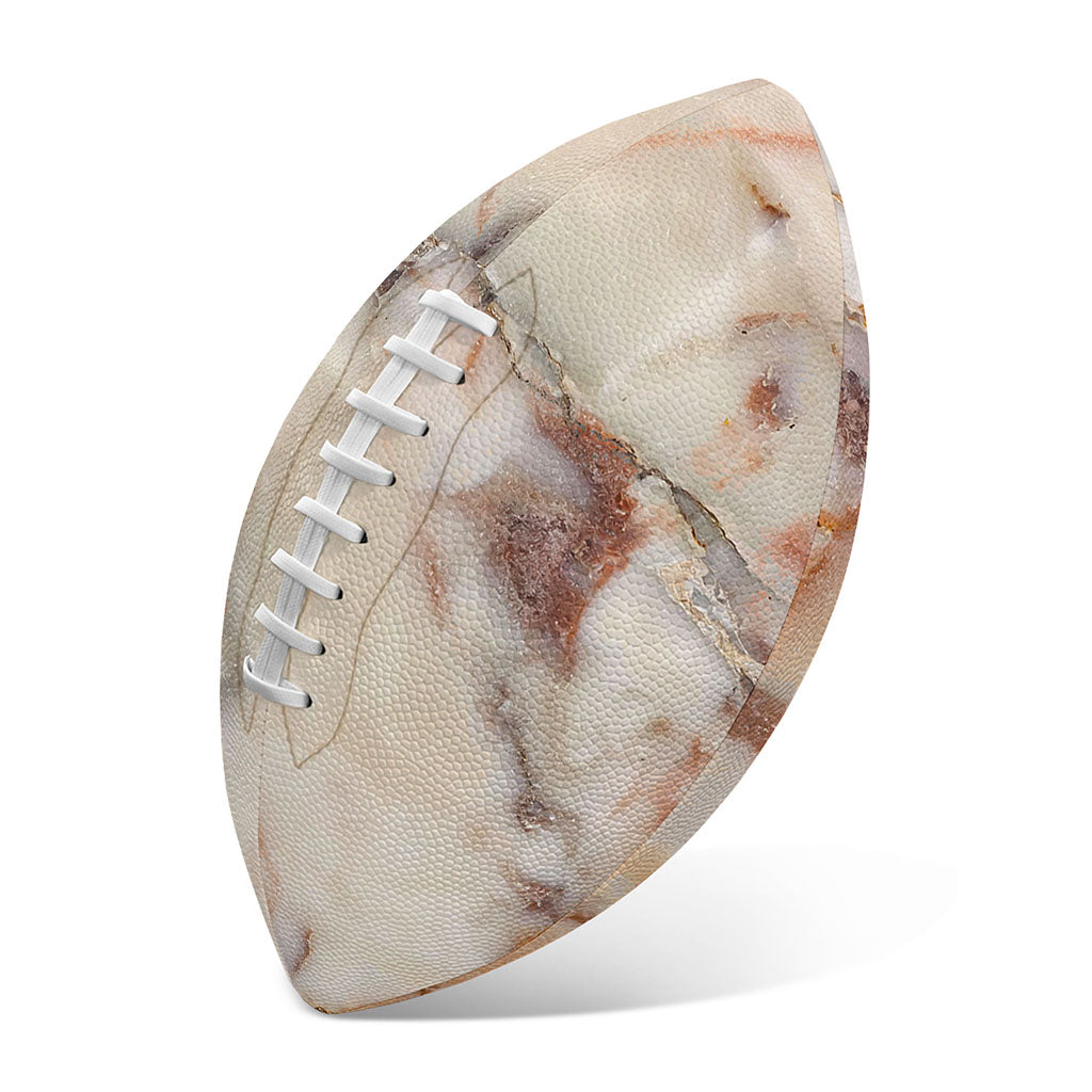Brown Beige Marble Print Rugby Ball