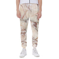 Brown Beige Marble Print Joggers