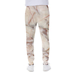 Brown Beige Marble Print Scuba Joggers