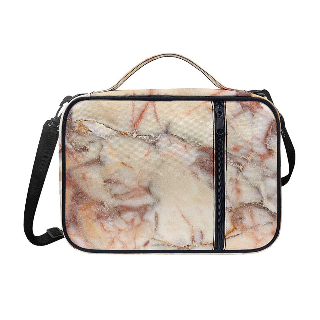 Brown Beige Marble Print Shoulder Strap Bible Bag