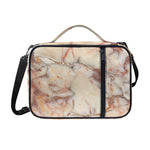 Brown Beige Marble Print Shoulder Strap Bible Bag