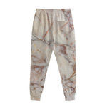 Brown Beige Marble Print Sweatpants