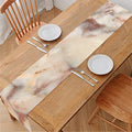 Brown Beige Marble Print Table Runner