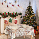Brown Beige Marble Print Tablecloth