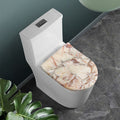 Brown Beige Marble Print Toilet Lid Cover
