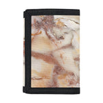 Brown Beige Marble Print Trifold Wallet