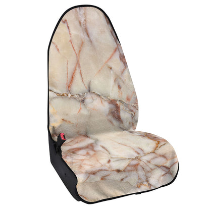 Brown Beige Marble Print Waterproof Car Seat Cover