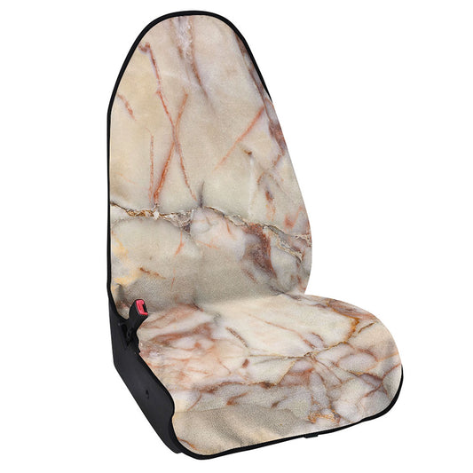 Brown Beige Marble Print Waterproof Car Seat Cover