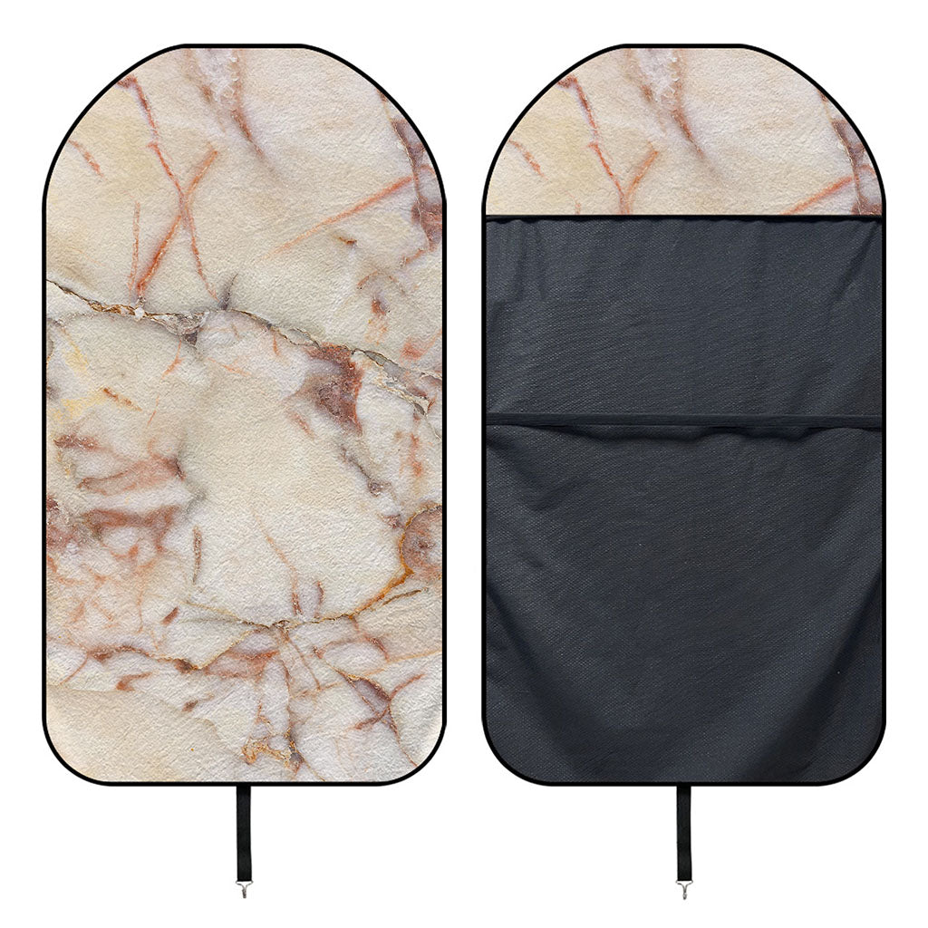 Brown Beige Marble Print Waterproof Car Seat Cover
