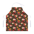 Brown Camo Hibiscus Flower Print Adjustable Apron