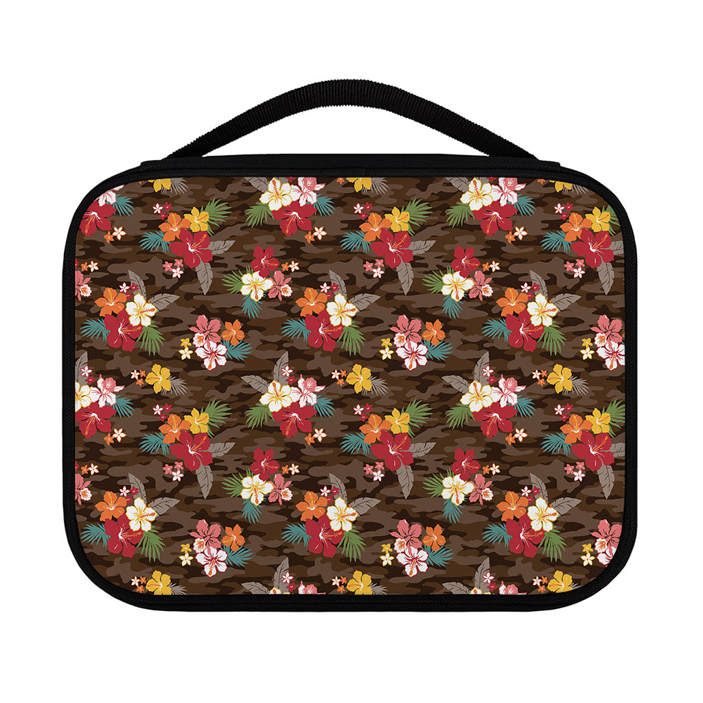 Brown Camo Hibiscus Flower Print Classic Bible Case