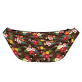 Brown Camo Hibiscus Flower Print Fanny Pack