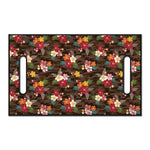 Brown Camo Hibiscus Flower Print Golf Cart Seat Cover